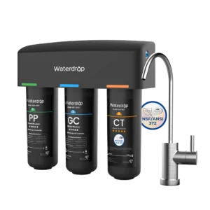 3-stage Under Counter Water Filter System with Dedicated Faucet Waterdrop TSB