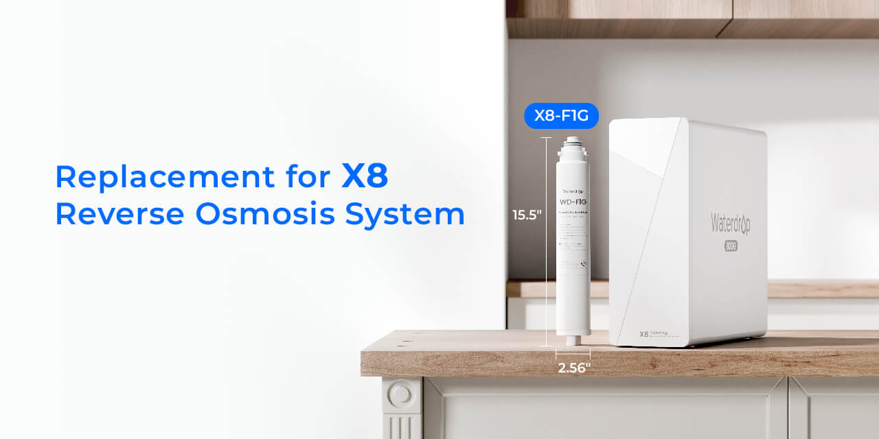 F1G Filter for Waterdrop X8 Reverse Osmosis System